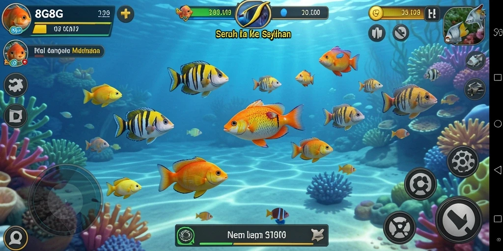 Screenshot dari gameplay Tembak Ikan yang seru di 8G8G.