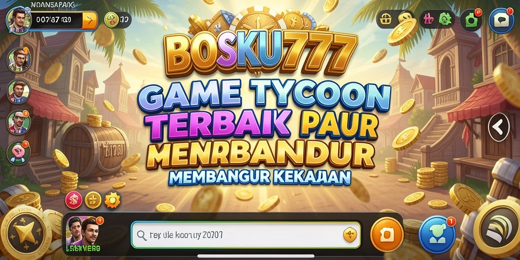 Screenshot gameplay BOSKU777 menampilkan aksi manajemen bisnis yang seru.