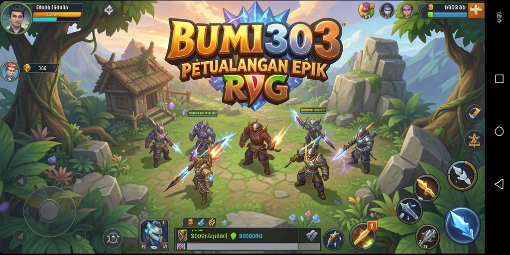 Tangkapan layar gameplay BUMI303 yang menampilkan pertarungan seru.
