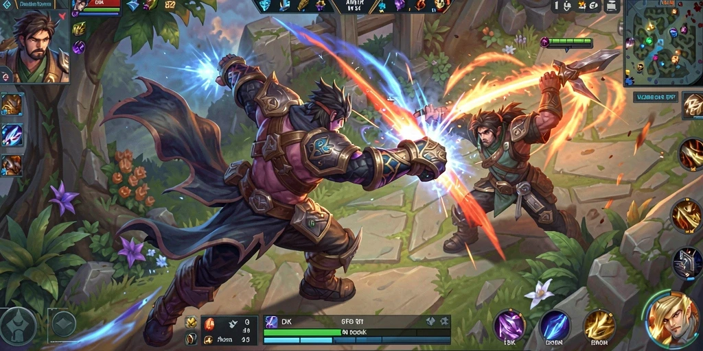 Tampilan gameplay seru dari DKK dengan karakter-karakter unik dan grafis menawan.