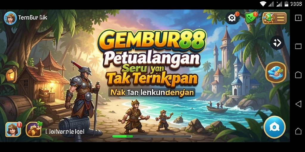 Tangkapan layar permainan GEMBUR88 menampilkan aksi seru dalam petualangan.