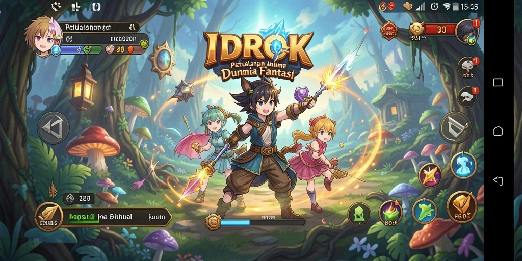 Tampilan gameplay IDROK yang menakjubkan dalam dunia Anime.
