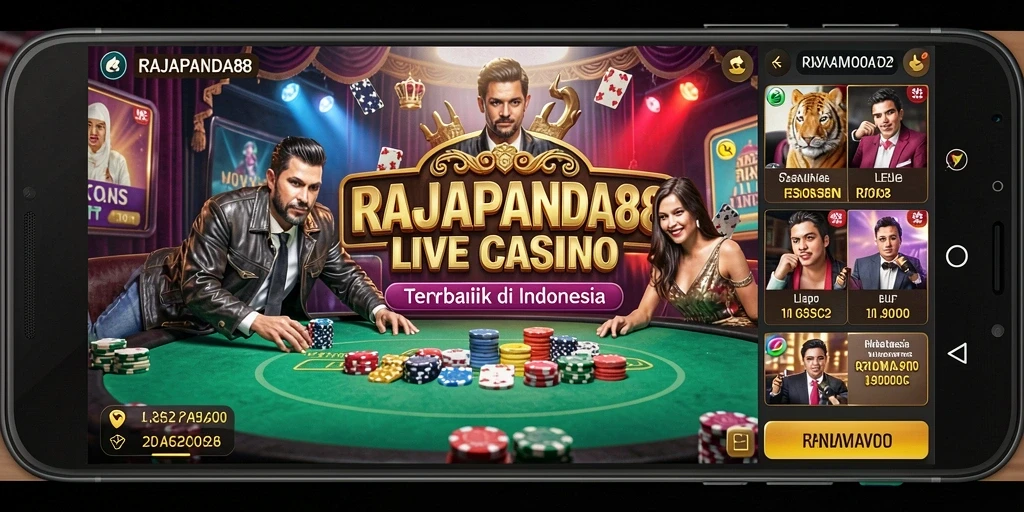 Tampilan gameplay mendebarkan di RAJAPANDA88 Live Casino.