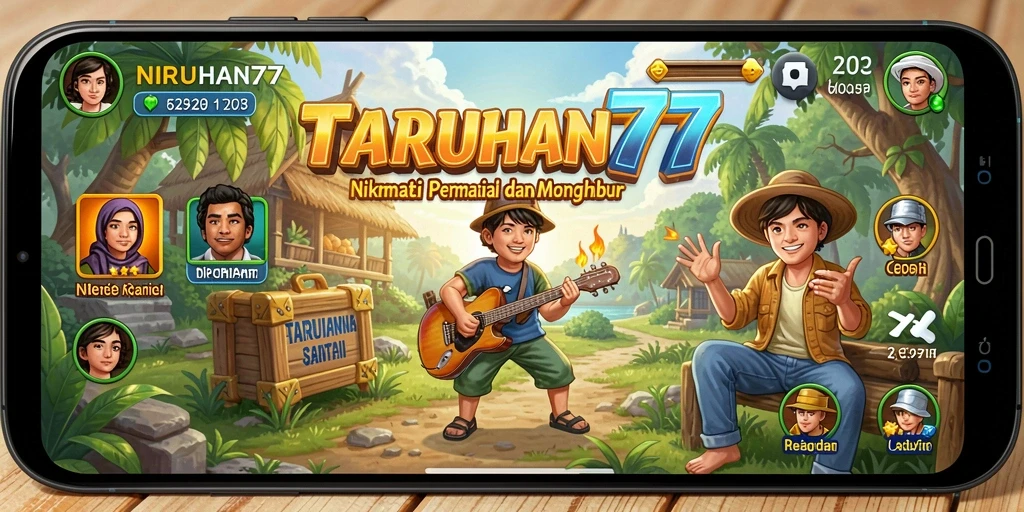 Tampilan gameplay TARUHAN77 dengan suasana santai dan seru.