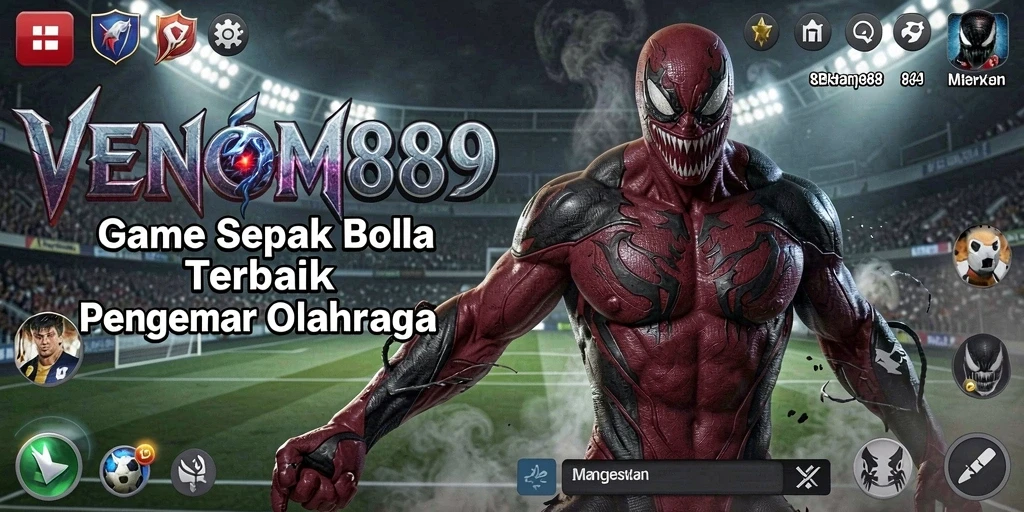 Screenshot gameplay menunjukkan aksi mendebarkan dalam pertandingan sepak bola.